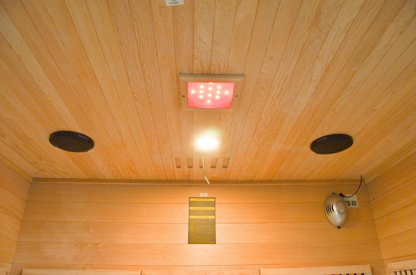 Greenland 3-Person Luxury Far-Infrared Sauna 9 Carbon Heater 2250W Full Glass Front Panel