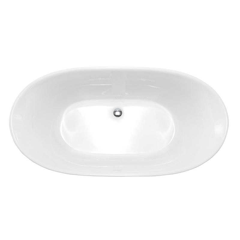 Bathroom Acrylic Free Standing Bath Tub Thin Edge 1700 x 800 x 600 Freestanding (Egg)