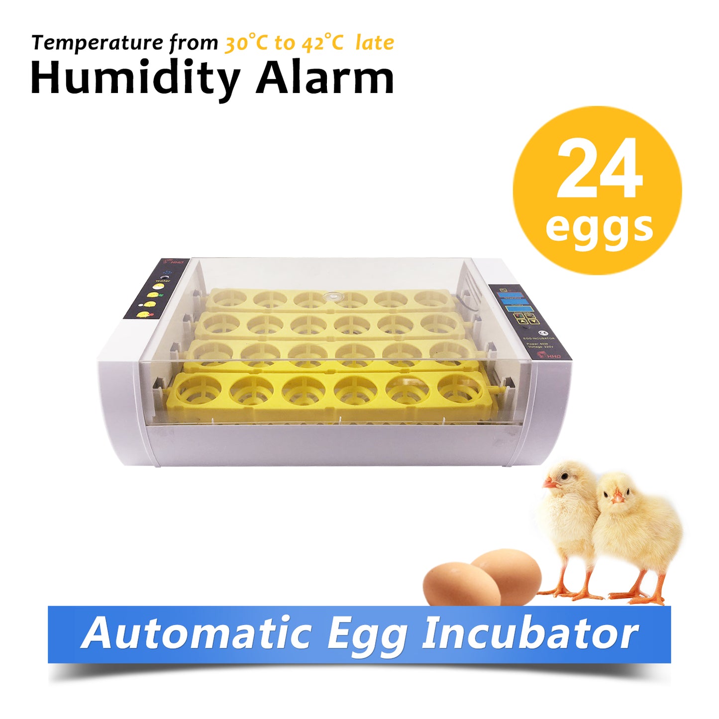 Automatic Clear Digital Chicken 24 Egg Incubator Hatcher