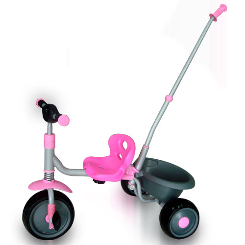 Kids Tricycle With Parental Control and Bucket Pink (clearance 70% off)