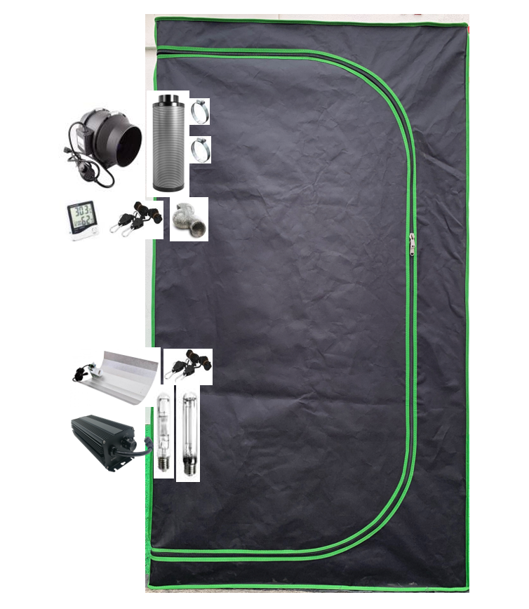 150x150x200cm Hydroponic Indoor 600D Oxford Grow Tent Ultimate Package 600W 6" Fan/Filter