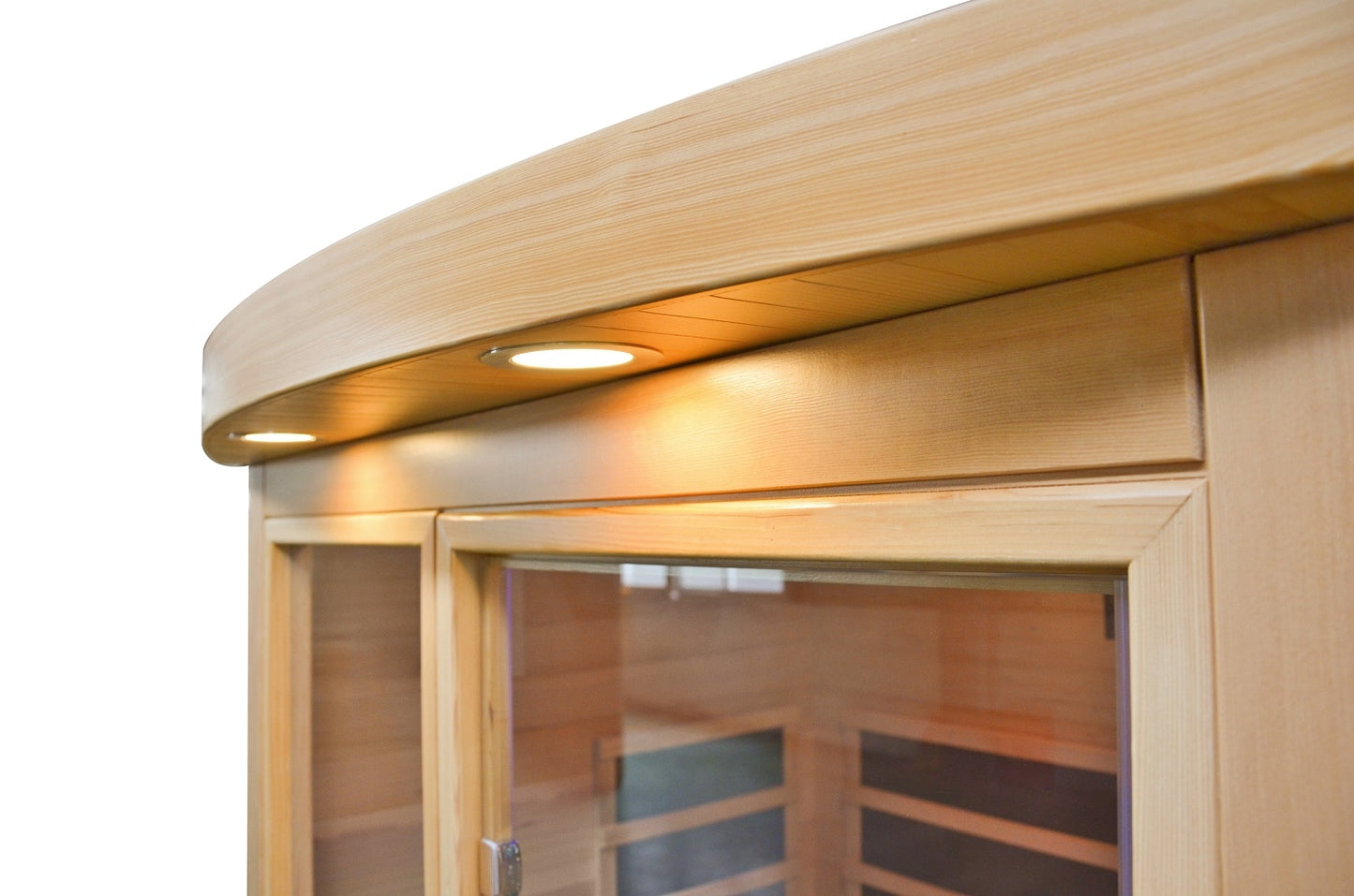 Greenland 2-Person Luxury Far-Infrared Sauna 8 Carbon Heater 1890W Full Glass Front Panel