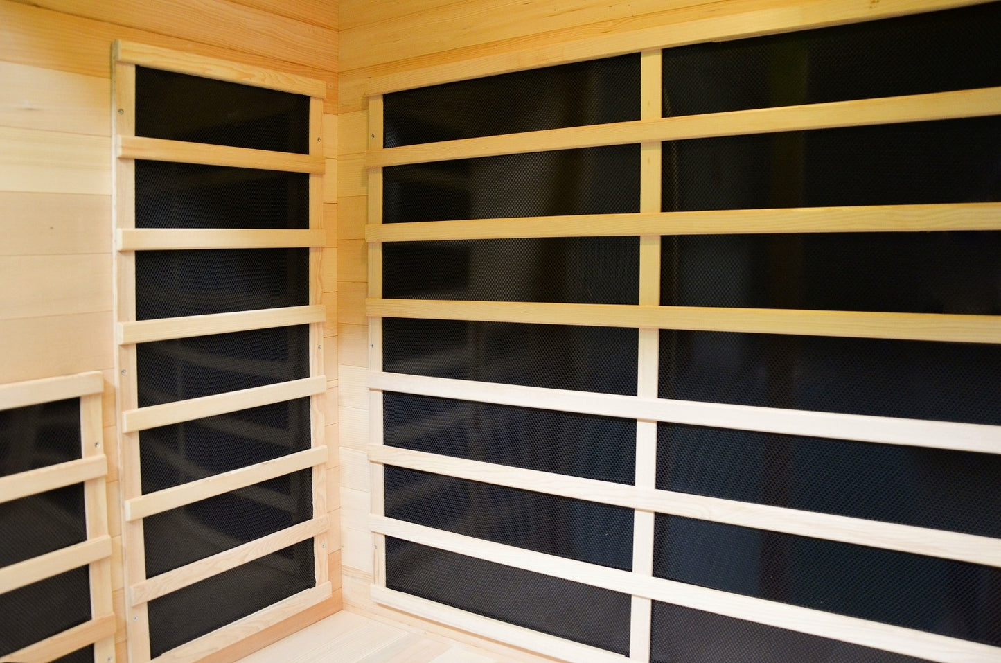 Greenland 2-Person Luxury Far-Infrared Sauna 8 Carbon Heater 1890W Full Glass Front Panel