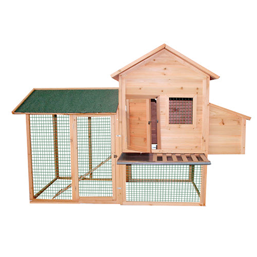 2M Large Villa Chicken Coop Hen House With Nesting Egg Cage