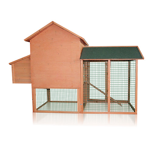 2M Large Villa Chicken Coop Hen House With Nesting Egg Cage