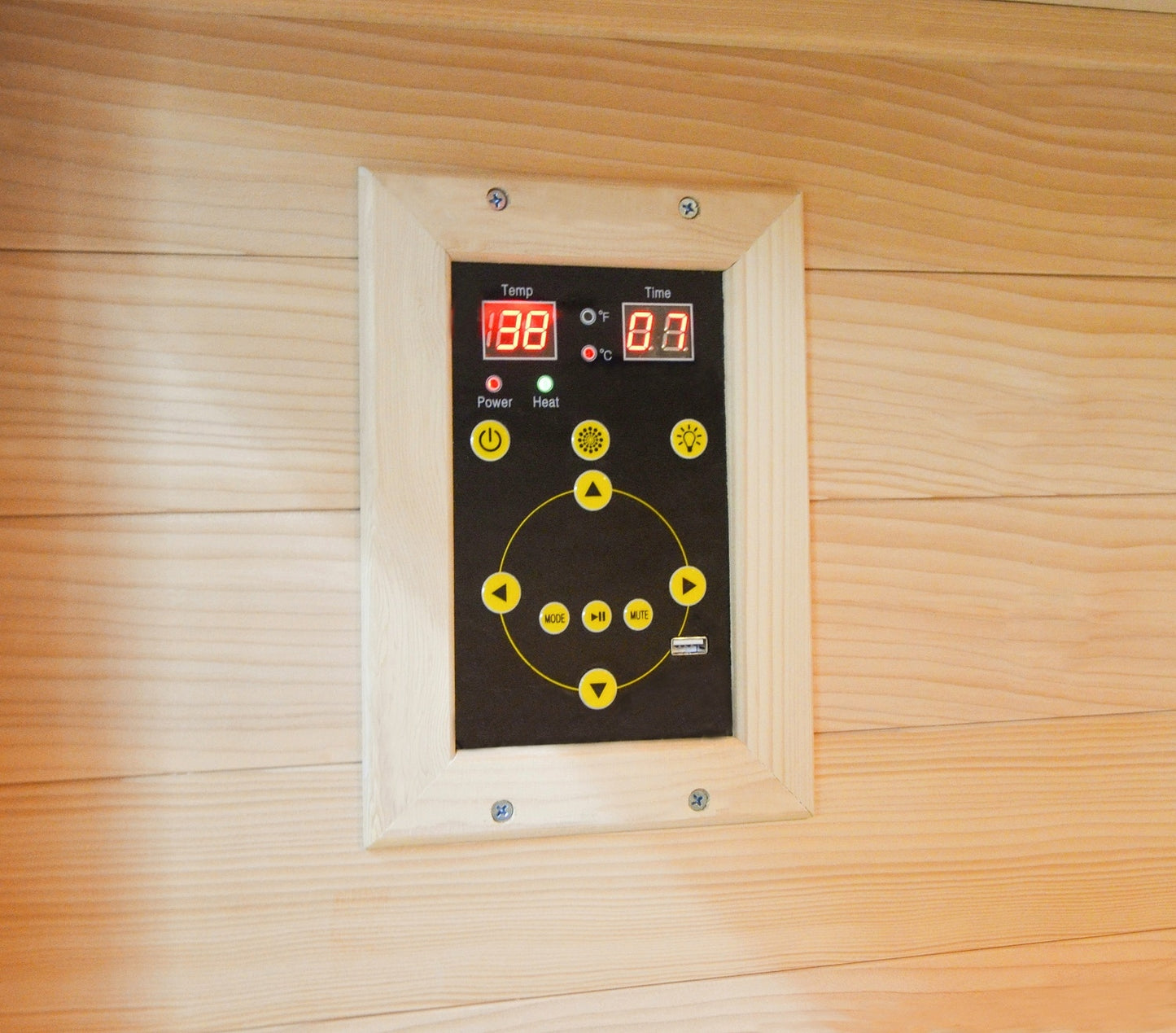 Greenland Luxury Carbon Fibre Infrared 4 Person Sauna 10 Heating Panels 2365W