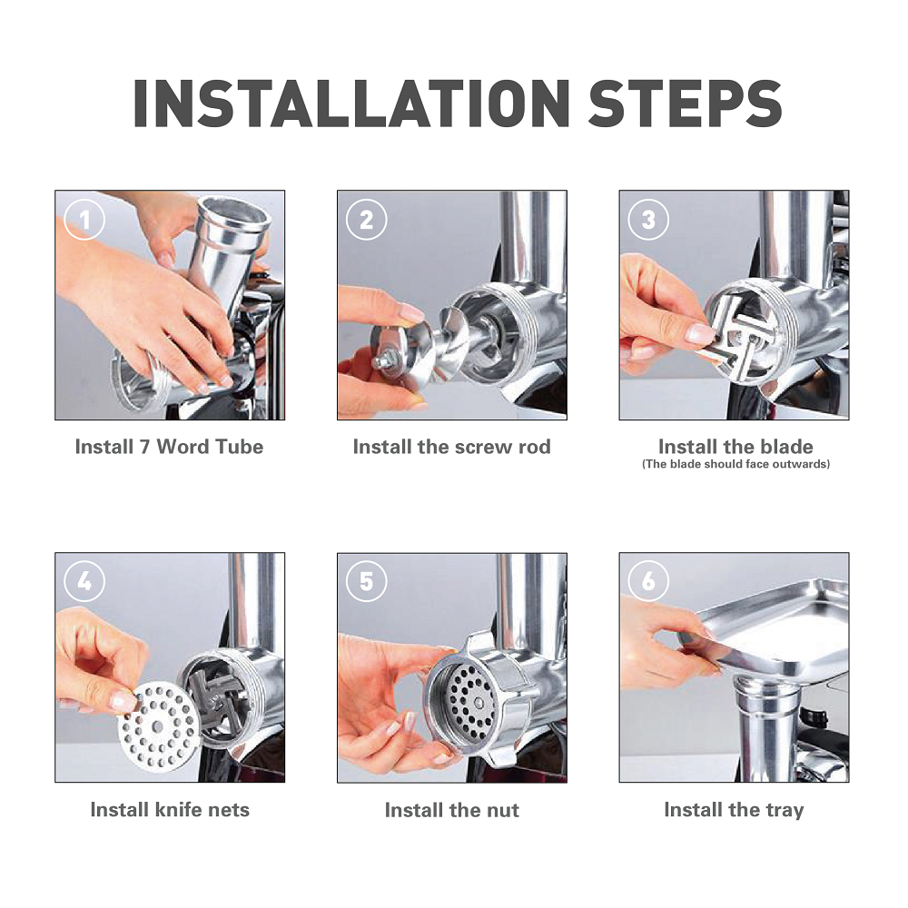800w Electric Meat Grinder Sausage Maker Filler Mincer Stuffer Kibbe Mini Food Processor