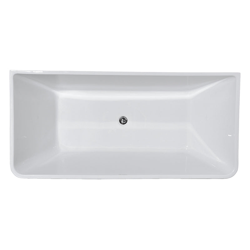 Bathroom Acrylic Free Standing Bath Tub Thin Edge 1500 x 750 x 600 Freestanding (linea slim)