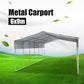 Portable Metal Steel Carport 6x9m Cream