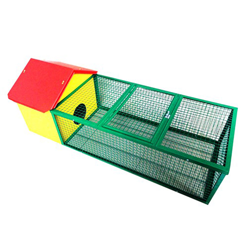 Large Metal Rabbit Hutch Guinea Pig Ferret Hamster Cat House with Run 167cm