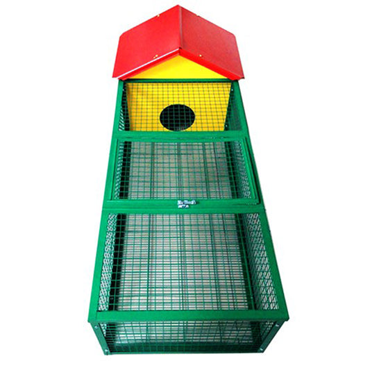 Large Metal Rabbit Hutch Guinea Pig Ferret Hamster Cat House with Run 167cm
