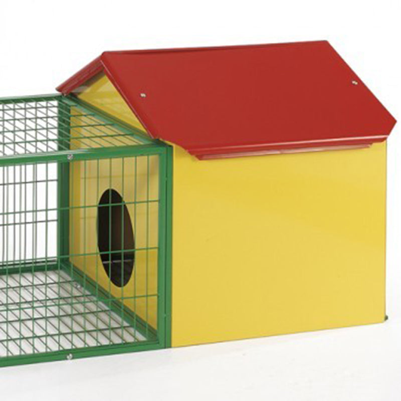 Large Metal Rabbit Hutch Guinea Pig Ferret Hamster Cat House with Run 167cm