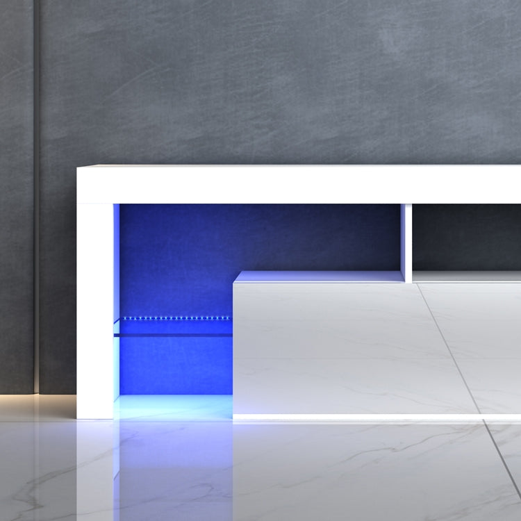 Modern LED TV Cabinet Entertainment Unit Stand High Gloss Furniture 1600mm White
