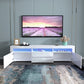 Modern LED TV Cabinet Entertainment Unit Stand High Gloss Furniture 2000mm White