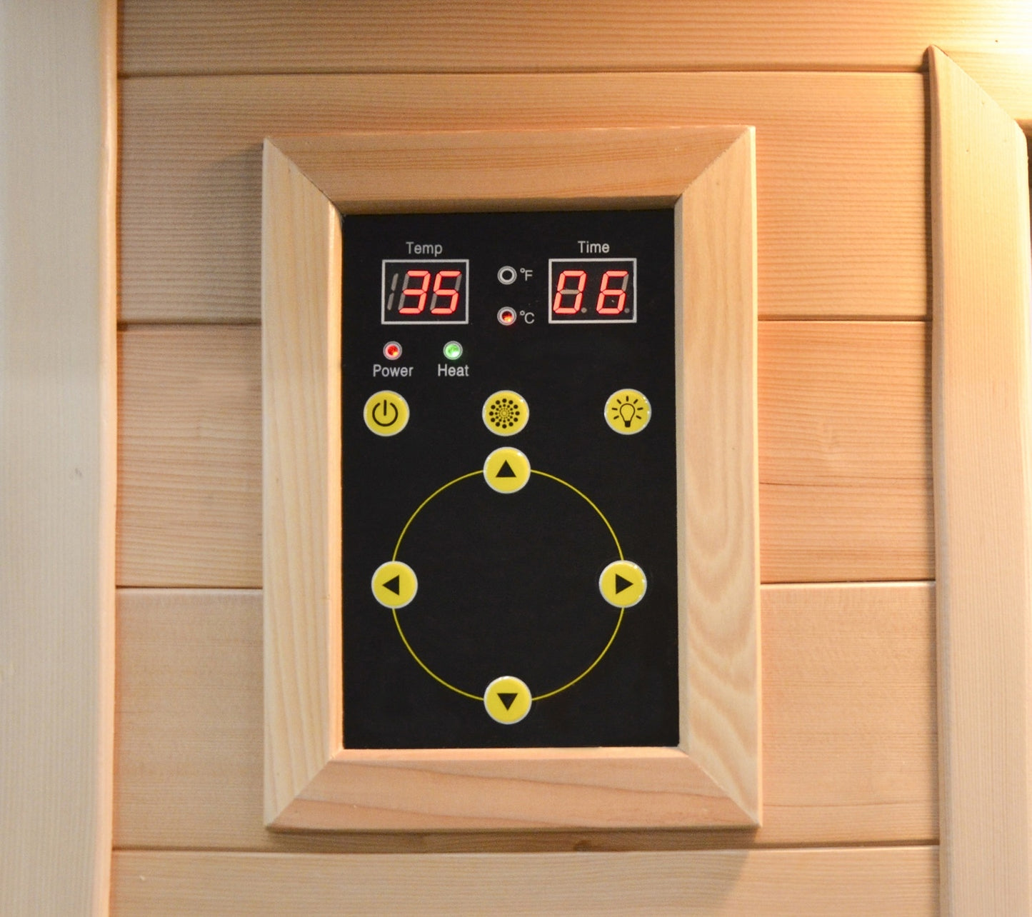 Greenland Luxury Carbon Fibre Infrared 3 Person Sauna 9 Heating Panels 2190W
