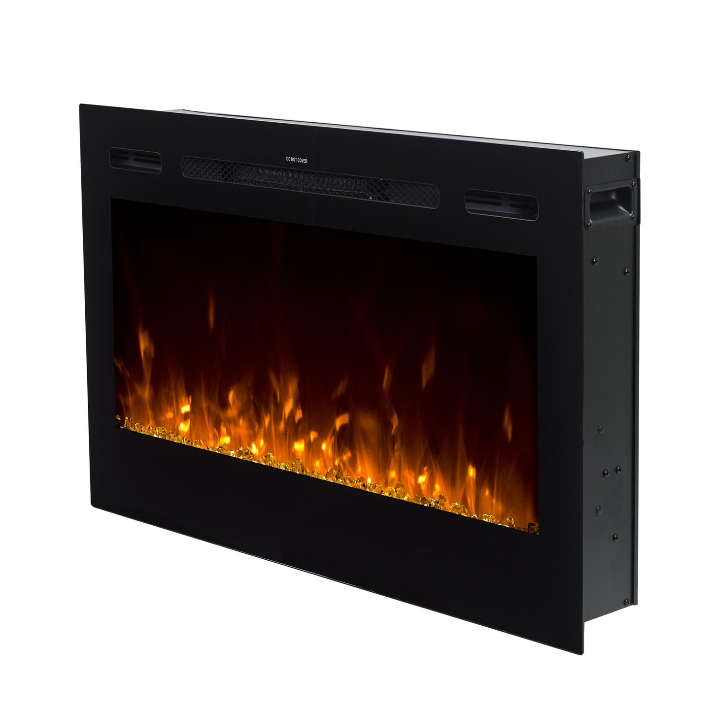 Victoria 36" Black Built-in Recessed / Wall mounted Heater Electric Fireplace