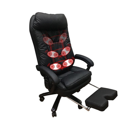 Deluxe Executive Reclining Office Chair with Massager Black