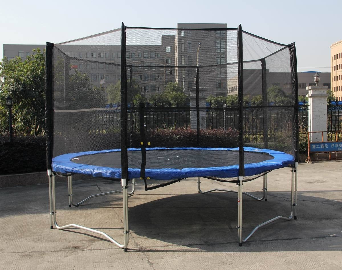 12FT Trampoline And Enclosure Set with Safety Net and Ladder