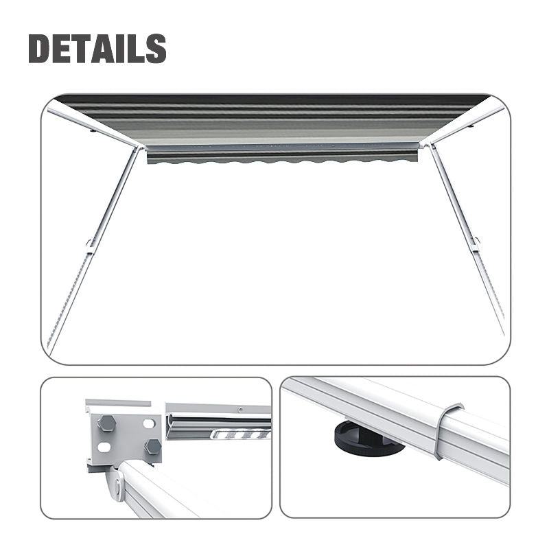 12ft x8ft Caravan Roll out Awning Annex Aluminium Construction Complete Pack