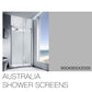 Shower Screen 900x900x2000mm Frameless Glass (package damaged)