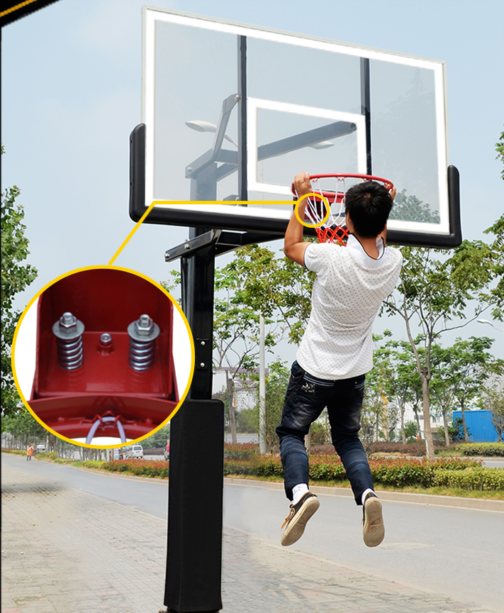 60 inch Professional In ground Basketball Slam Dunk System