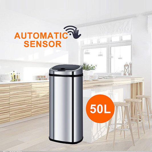 Stainless Steel Sensor Bin for Kitchen Office 50L