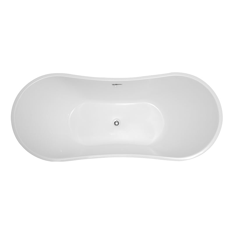 Bathroom Acrylic Free Standing Bath Tub Thin Edge 1800 x 800 x 720 Freestanding (Tender & Curve)