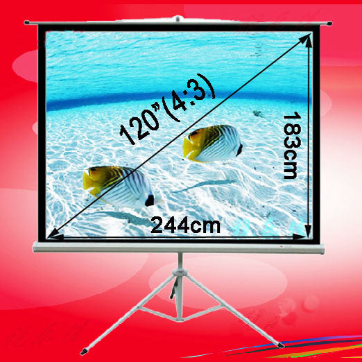 120 Inch 4:3 Tripod Portable Projector Screen