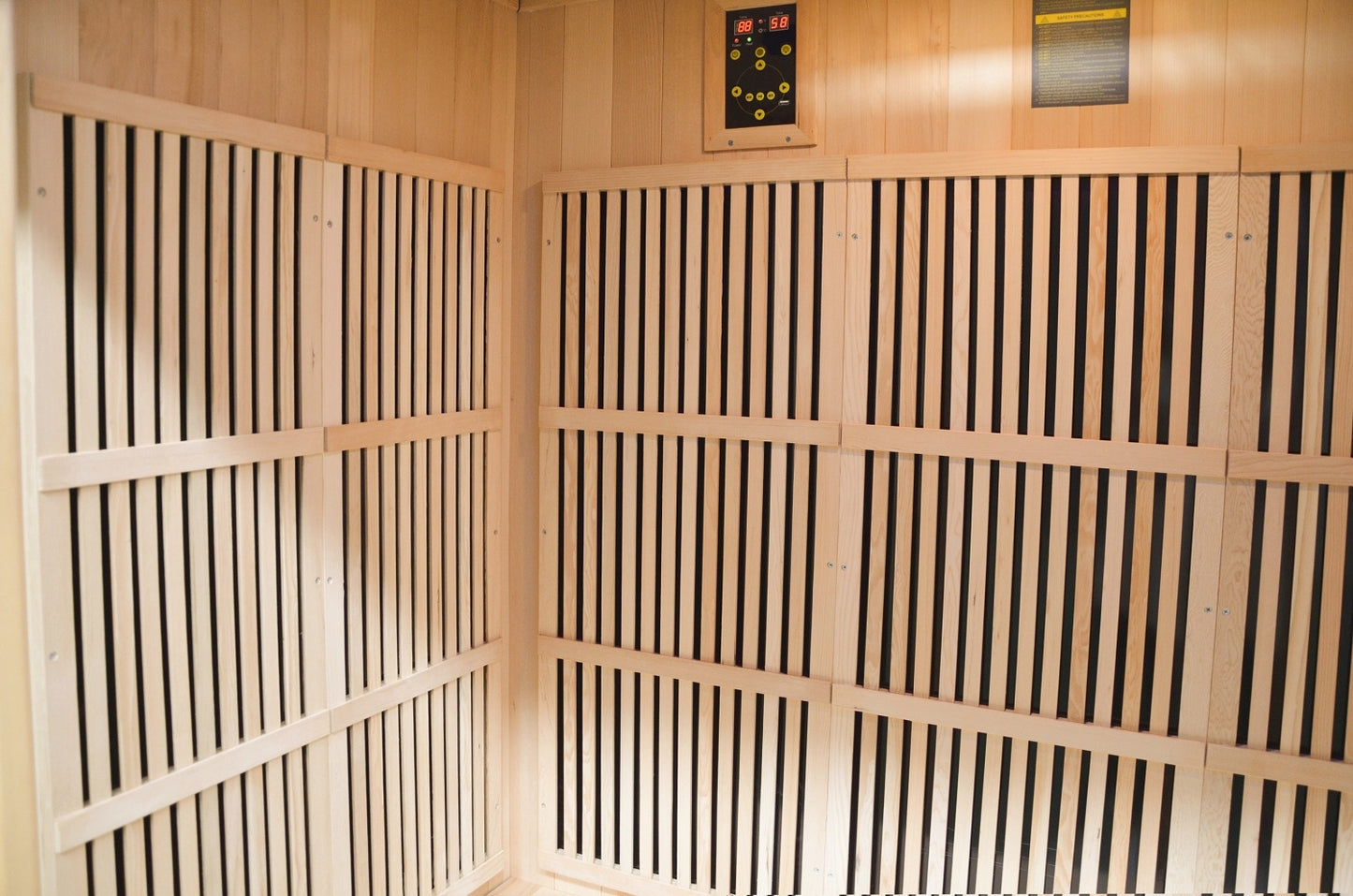 Greenland 3-Person Luxury Far-Infrared Sauna 9 Carbon Heater 2250W Full Glass Front Panel