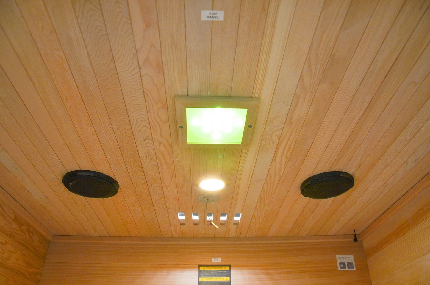 Greenland 3-Person Luxury Far-Infrared Sauna 9 Carbon Heater 2250W Full Glass Front Panel
