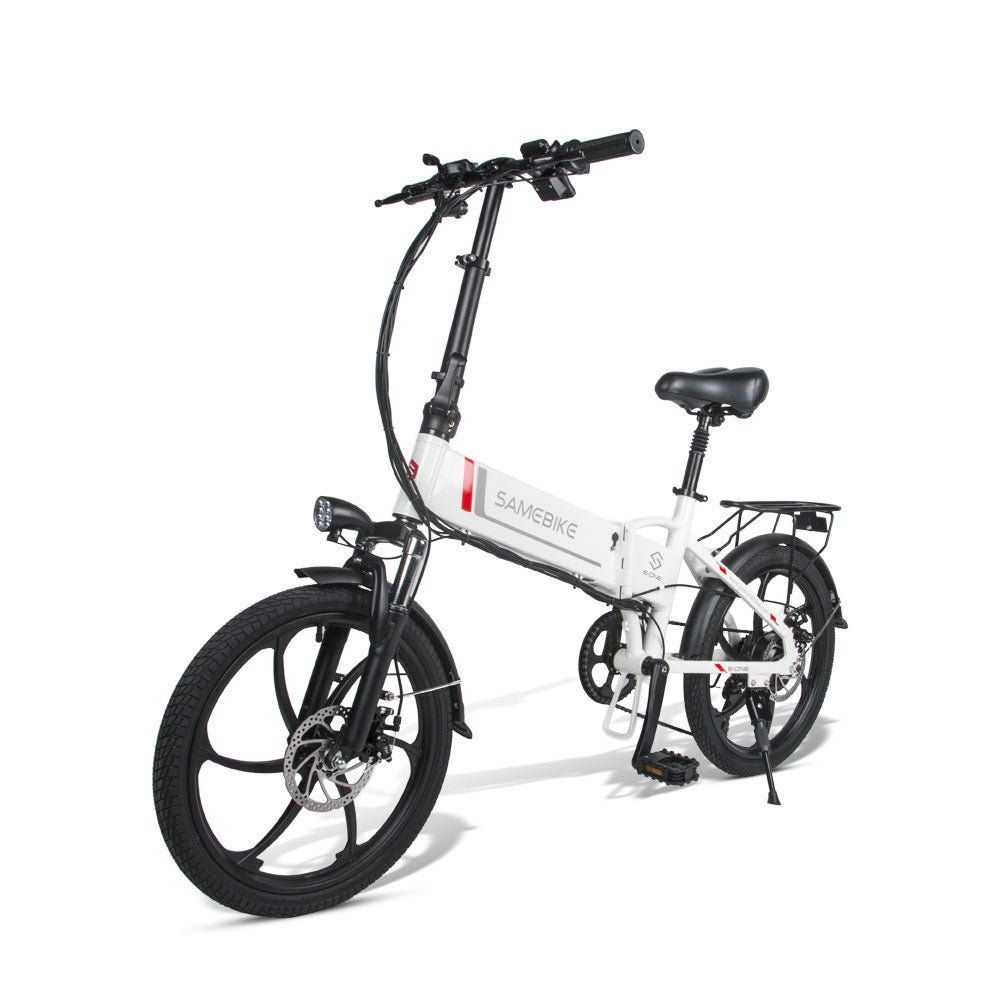 20 Inch SAMEBIKE Folding Electric Bike Bicycle Scooter E-scooter E-bike 350W Motor 10.4Ah Battery Max 35 KPH White