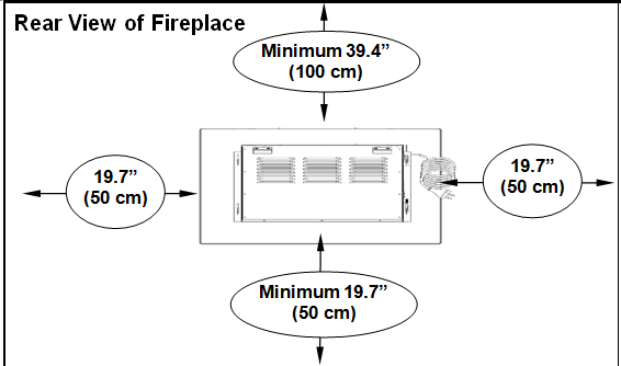 1500W 50" Black Wall Mounted Electric Fireplace Heater Fire Flame