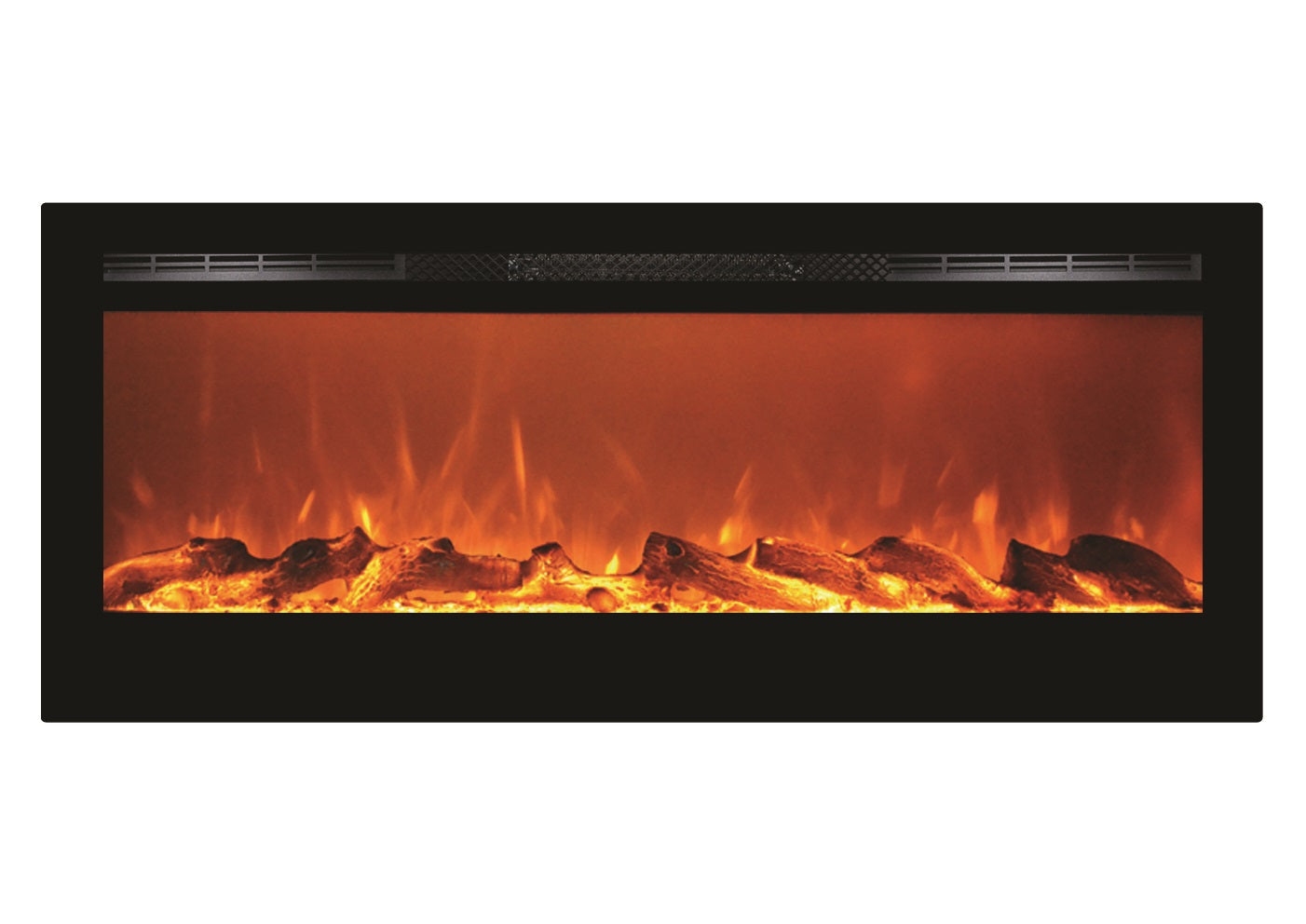 50" Black Built-in Recessed / Wall mounted Heater Electric Fireplace