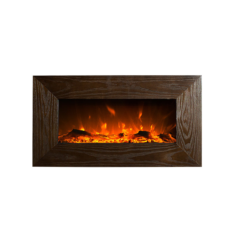1500W 36" Wooden Frame (MDF) Wall Mounted Electric Fireplace Heater