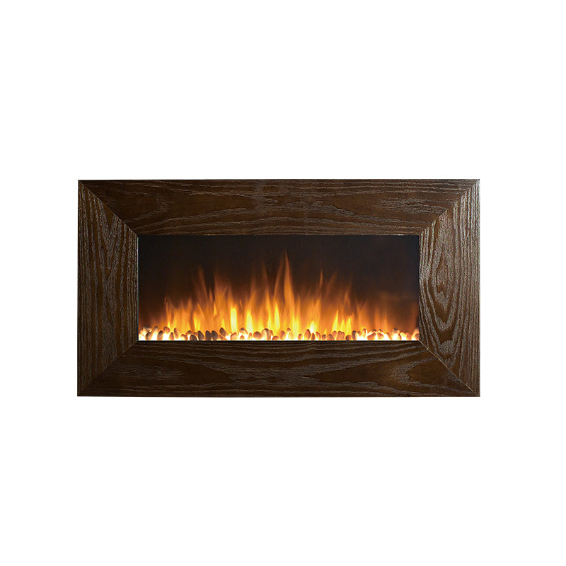 1500W 36" Wooden Frame (MDF) Wall Mounted Electric Fireplace Heater