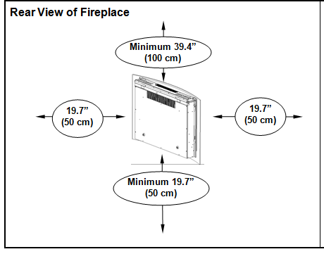 1500W 36" Wooden Frame (MDF) Wall Mounted Electric Fireplace Heater