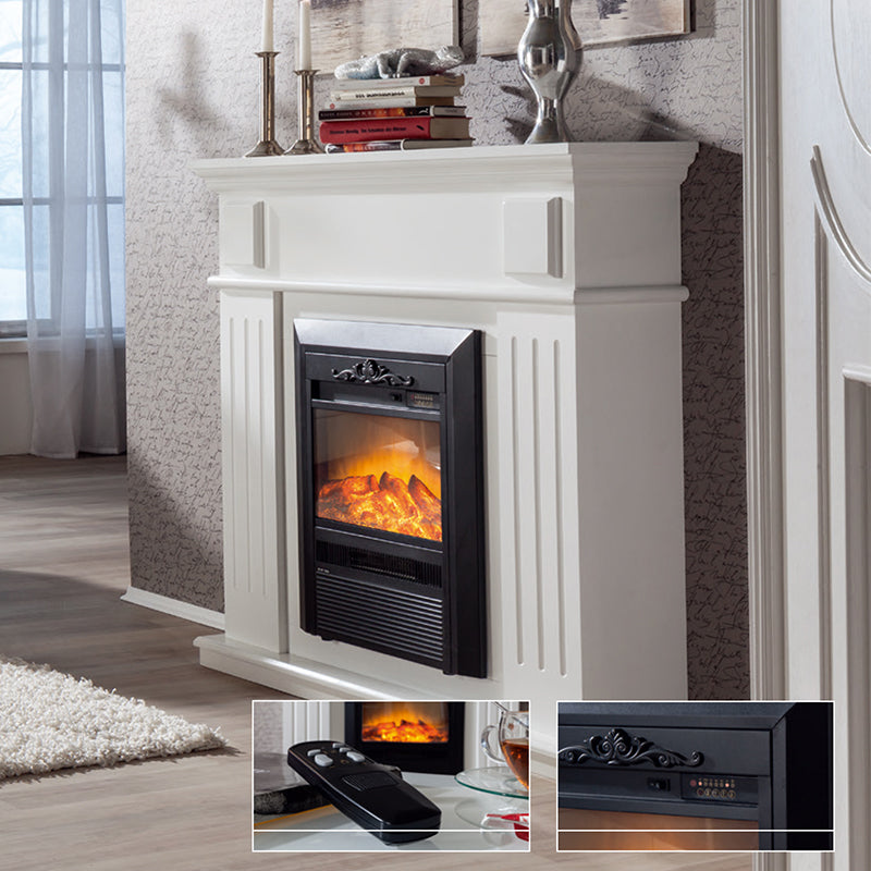 George 2000W Electric Fireplace 23" Heater 1090cm Mantel Frame White