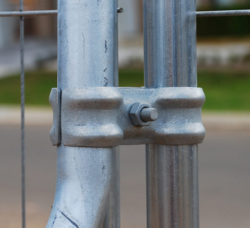 5x 100mm Galvanised Steel Temp Fence Clamp