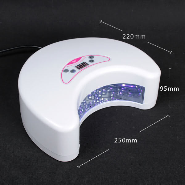 12W LED UV Nail Lamp Light Gel Curing Dryer Double Handed Manicure Timer Shellac