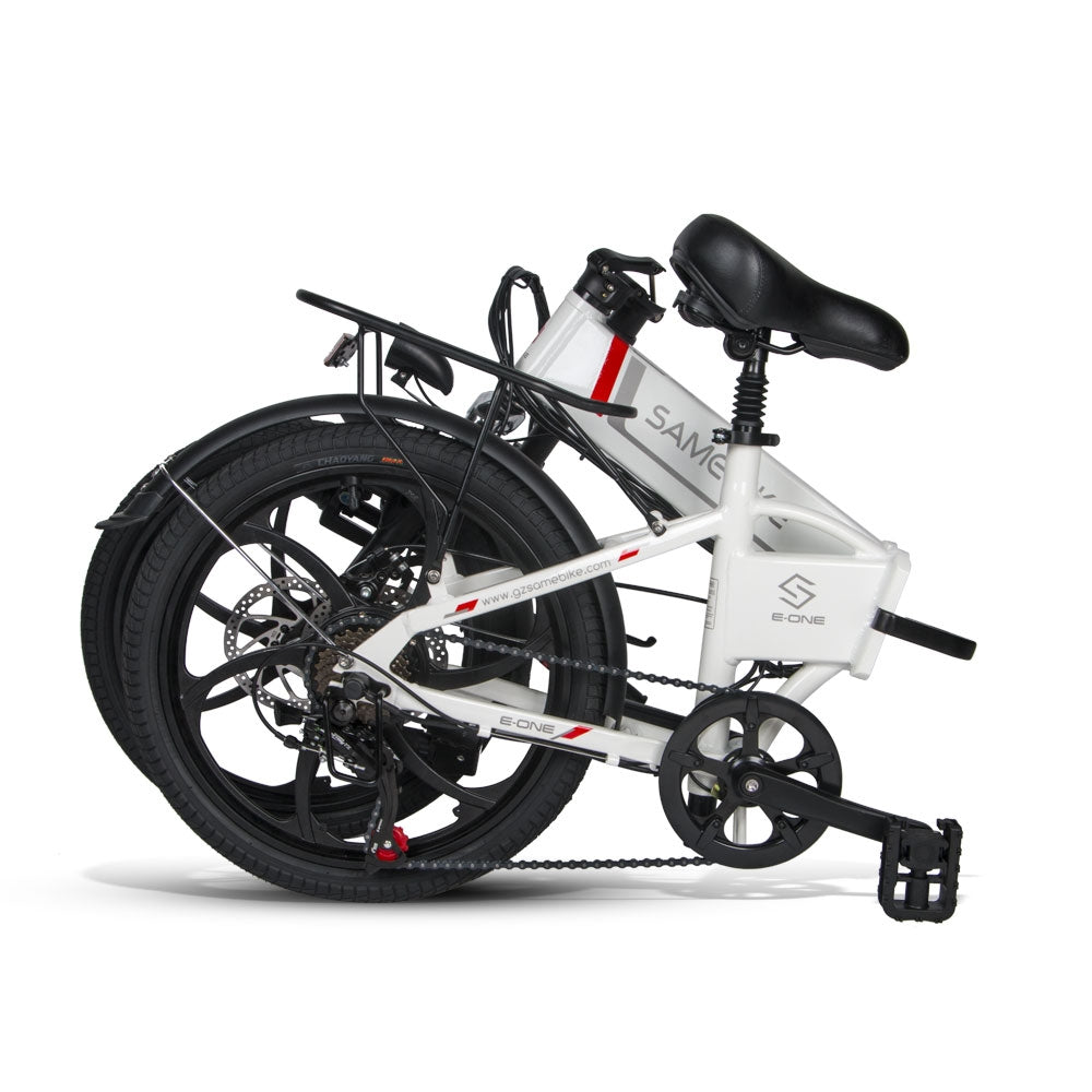 20 Inch SAMEBIKE Folding Electric Bike Bicycle Scooter E-scooter E-bike 350W Motor 10.4Ah Battery Max 35 KPH White