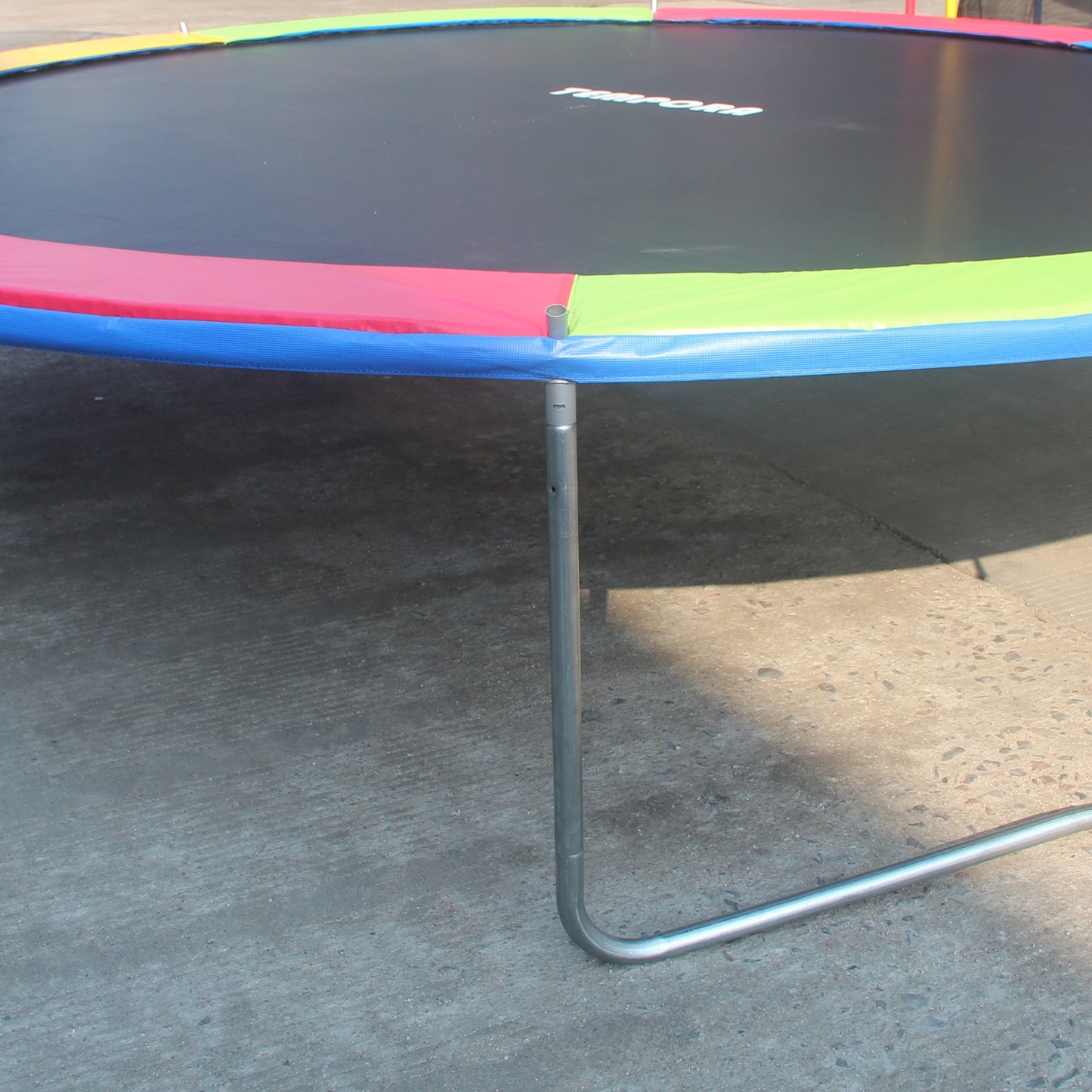 8ft Rainbow Mini Trampoline & Enclosure Set For Indoor and Outdoor