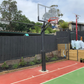 55 Inch In-ground Basketball Slam Dunk System Tempered Glass Backboard