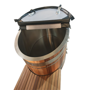 Ultimate Recovery Ice Bath Tub  Red Cedar & 304 Stainless Steel with Chiller 130 x 90 x 70cm