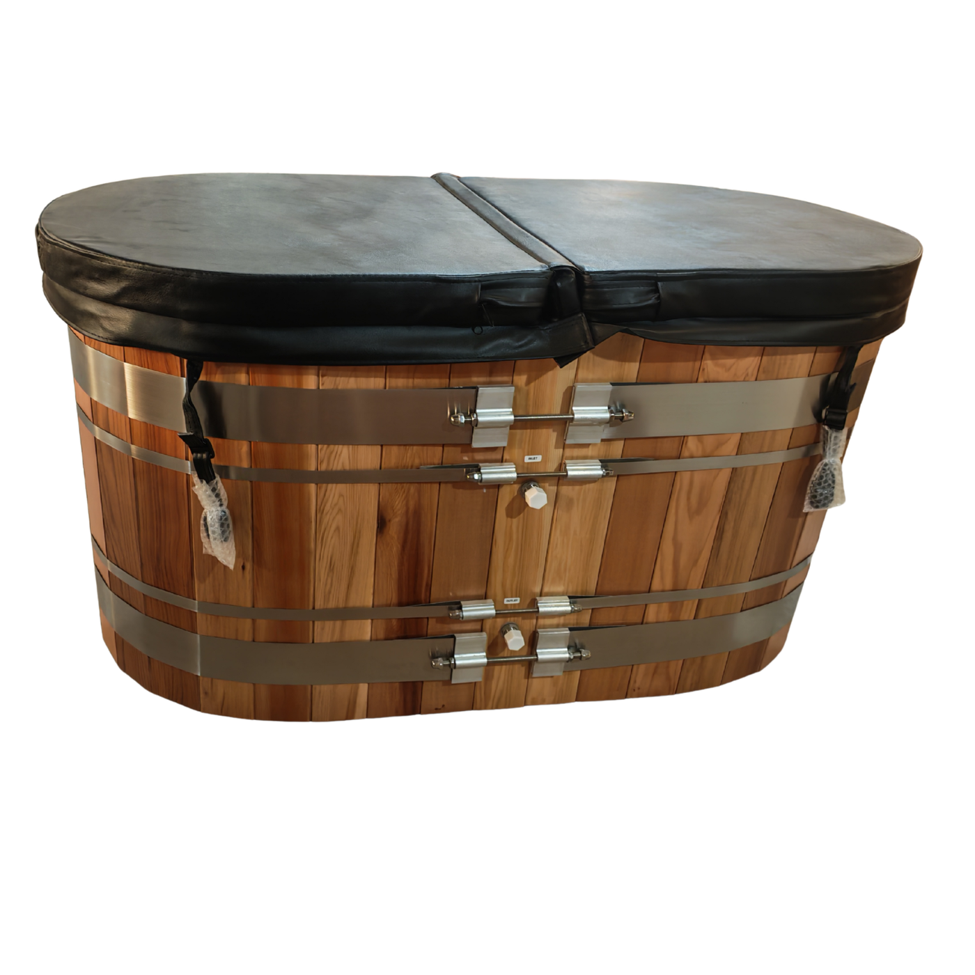 Ultimate Recovery Ice Bath Tub  Red Cedar & 304 Stainless Steel with Chiller 135 x 65 x 75cm