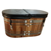 Ultimate Recovery Ice Bath Tub  Red Cedar & 304 Stainless Steel with Chiller 135 x 65 x 75cm