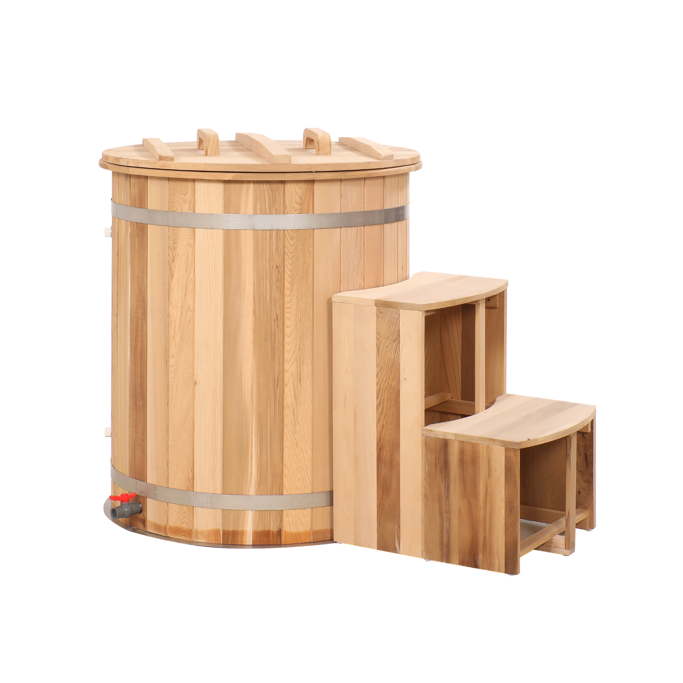 Ultimate Recovery Ice Bath Tub  Red Cedar & 304 Stainless Steel with Chiller 100 x 80cm