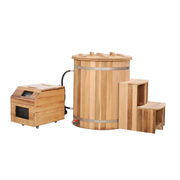 Ultimate Recovery Ice Bath Tub  Red Cedar & 304 Stainless Steel with Chiller 100 x 80cm