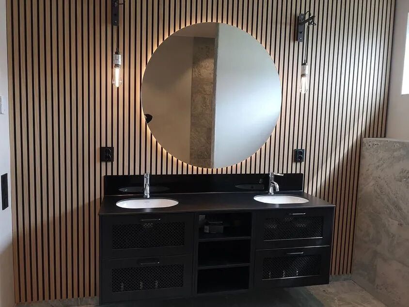 Premium Wooden Slat Acoustic Wall Panels Walnut 2700x600mm