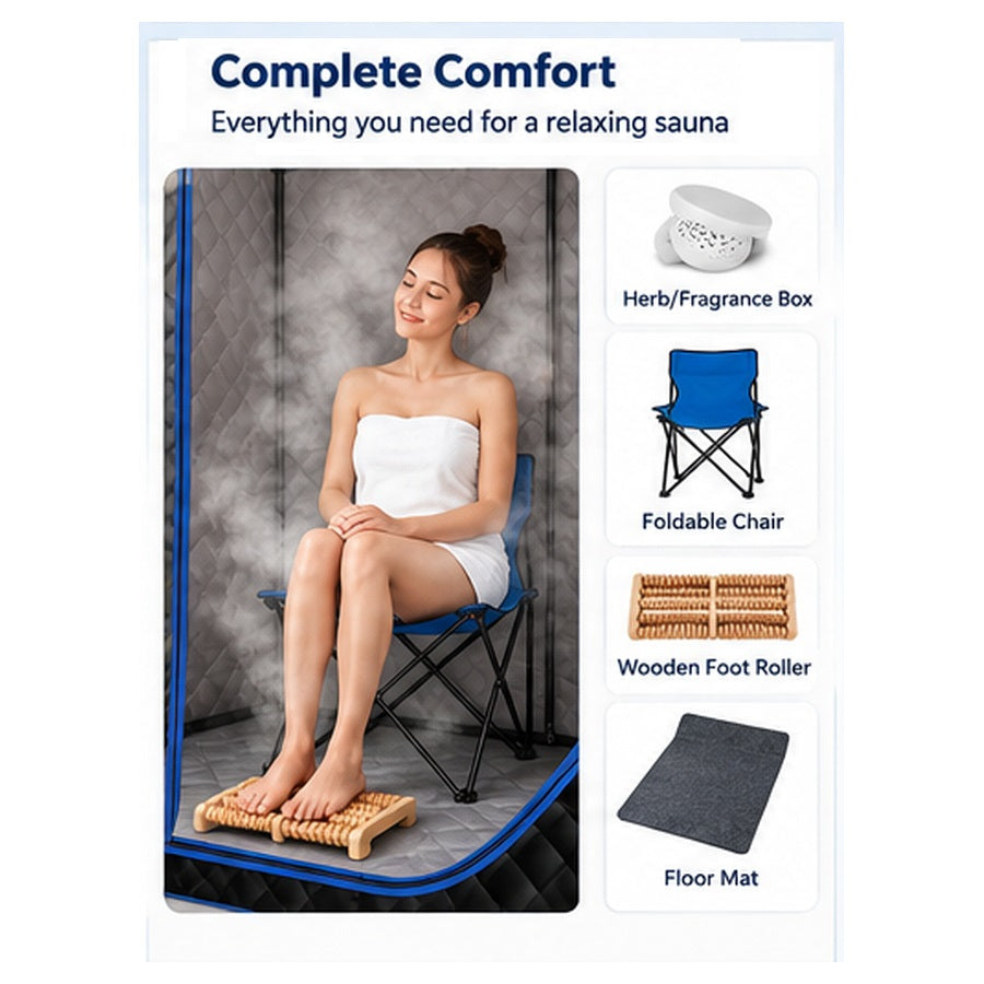 Portable Steam Sauna Tent with Steam Generator – Full Body Home Spa Sauna Box