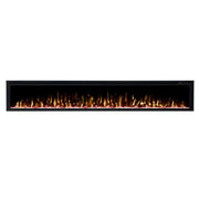 Horizon 100" Slim Trim Black Built-in Recessed / Wall mounted Heater Electric Fireplace
